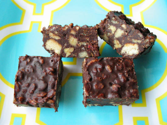donkere chocolade koelkast vierkanten