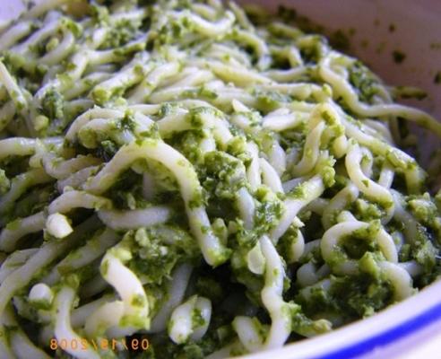 eenvoudige pesto shirataki noedels