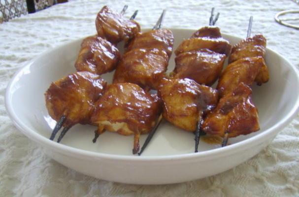 indoor bbq chicken skewers