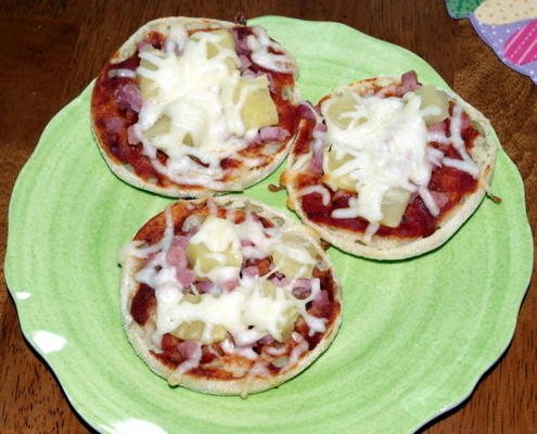 ham en ananas pizza muffins