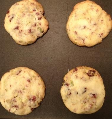 cranberry lime pistachio shortbread cookies