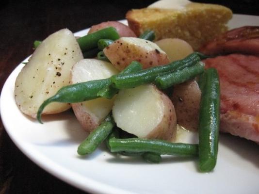 baby aardappelen en groene bonen (meatless)