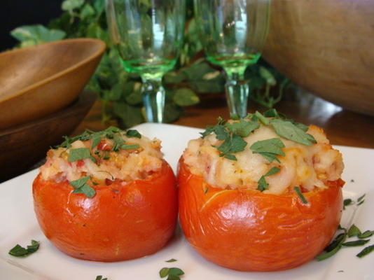 gegrilde gevulde mozzarella-tomaten
