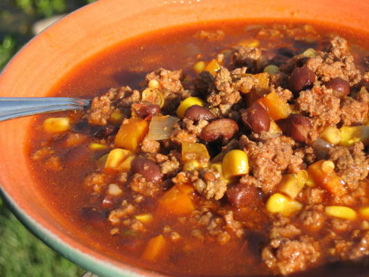 salsa beef chili (crock pot)