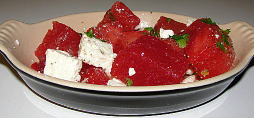 feta en watermeloen salade