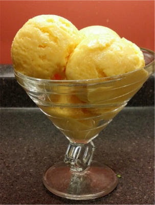 mango sorbet (helado de mango)
