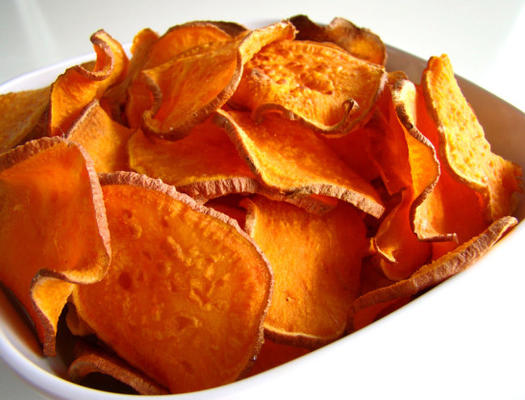 gebakken zoete chips van de makelaar