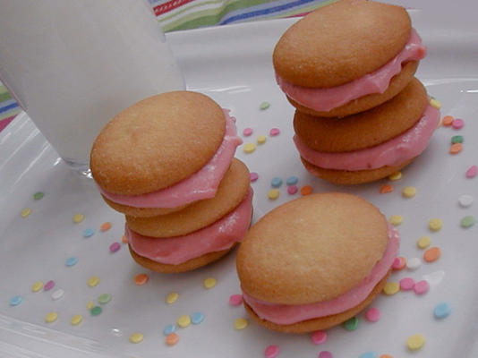 aardbeien en roomkaas sandwich-koekjes
