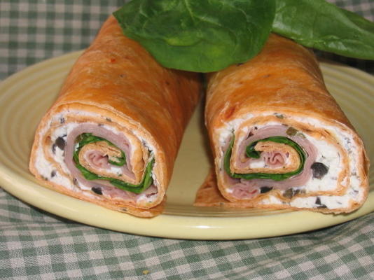 mediterrane spinazie kalkoen wrap