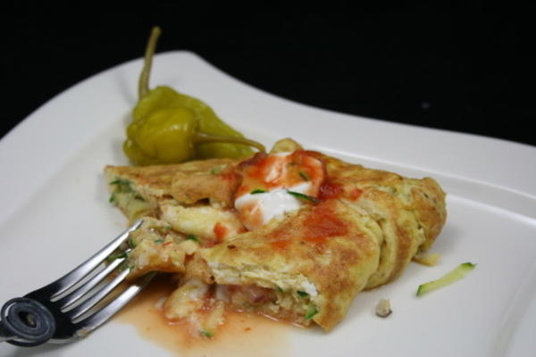 pittige courgette omelet