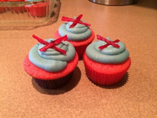 rode stier cupcakes