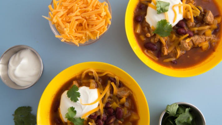 Chunky pork chipotle chili