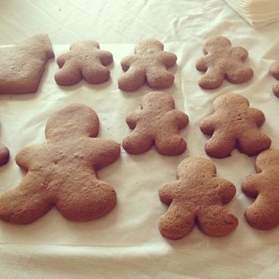 veganistische peperkoek uitgesneden cookies