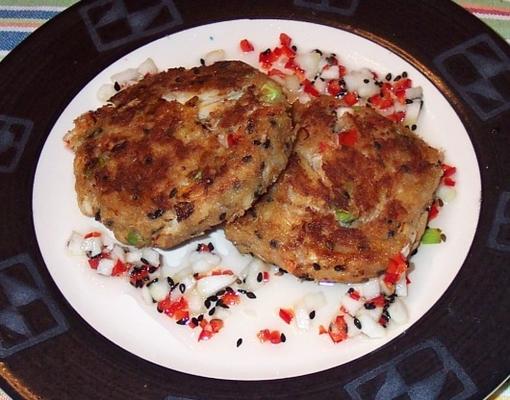 crabcakes met pittige Thaise saus