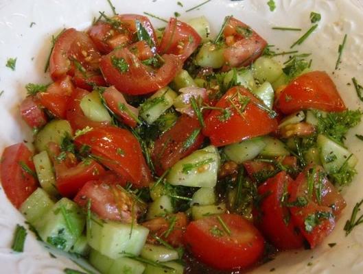 eenvoudige tomatensok salade