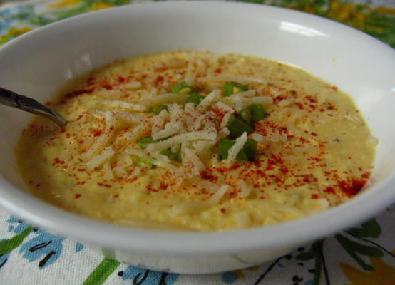 sopa de elote of suikermaïsoep
