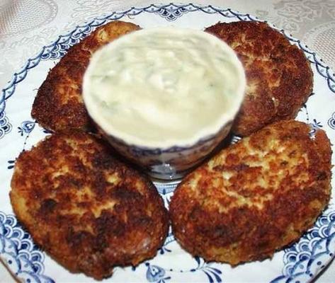 crabcakes met koriandermayonaise