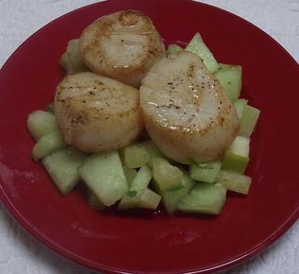 sint-jakobsschelpen met fruitsalsa