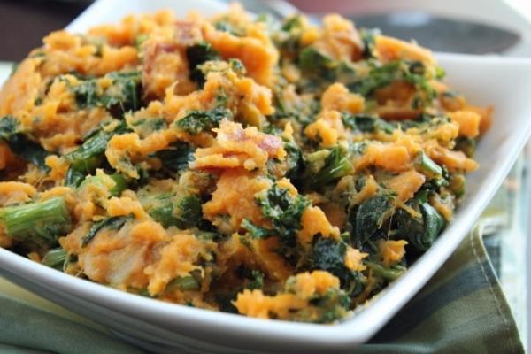 zoete aardappel en boerenkool