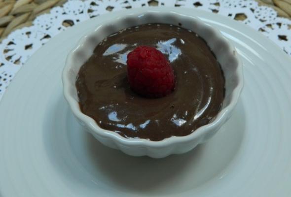 veganistische avocado chocolade proteïne pudding