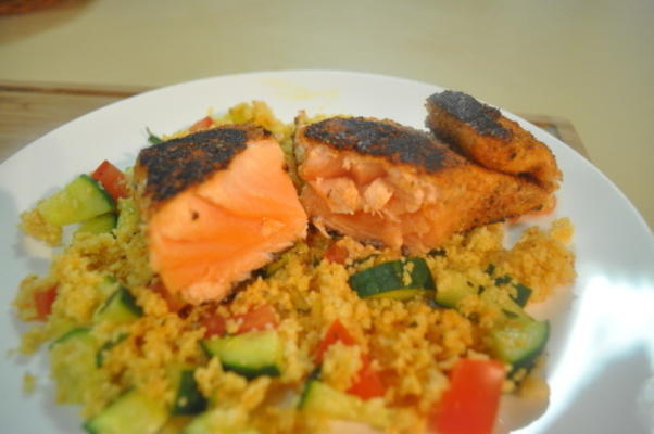 gekruide zalm met couscous zalm