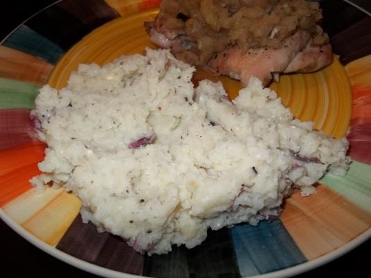 karnemelkblauwe kaas smashed potatoes