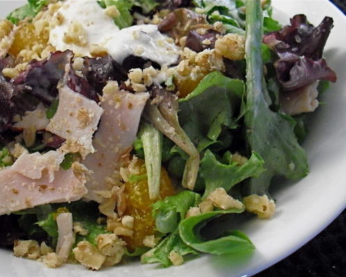 kalkoen walnoot salade
