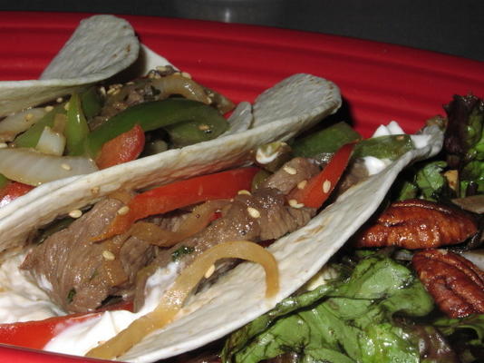 Aziatische steak wraps