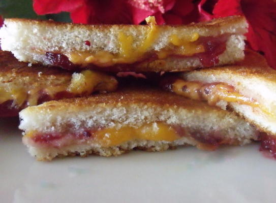 boerderij cheddar kaas en cranberry croque monsieur toasties