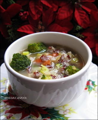 soep van broccoli en rijst