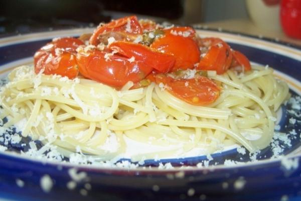 kersentomaat en kappertjesspaghetti