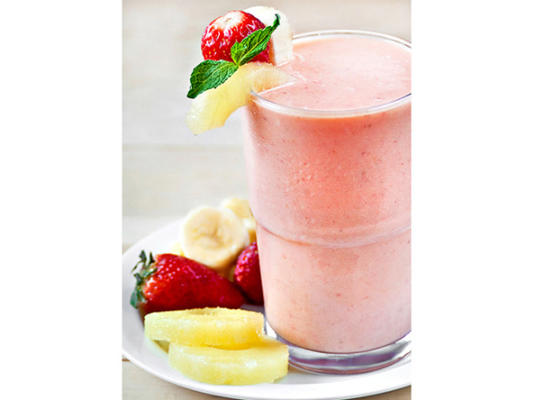 aardbeienananas bananensmoothie