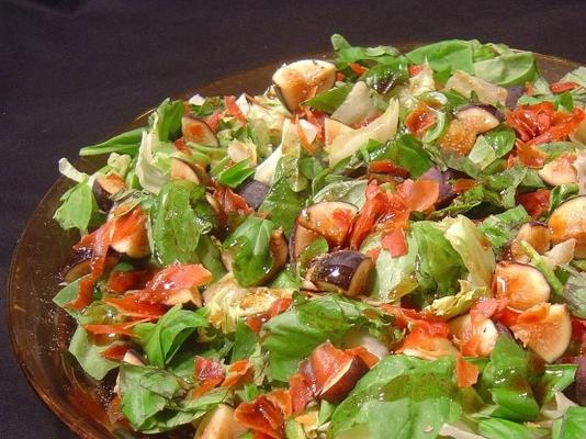 vijgen en krokante prosciutto salade