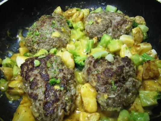 parmesan salisbury steak skillet