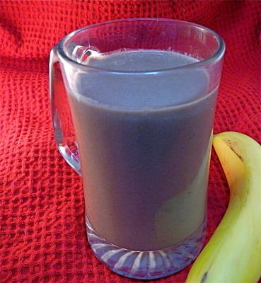 chocolade sojamelk banaan pindakaas smoothie