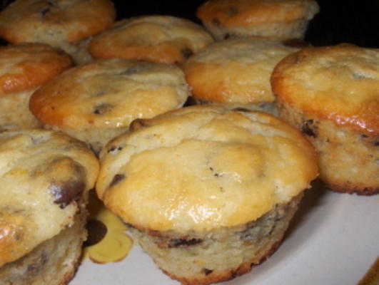 donkere chocolade en oranje muffins