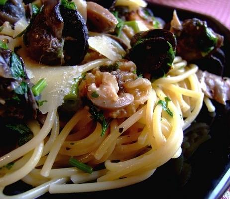 Bourgondische escargots met spaghetti