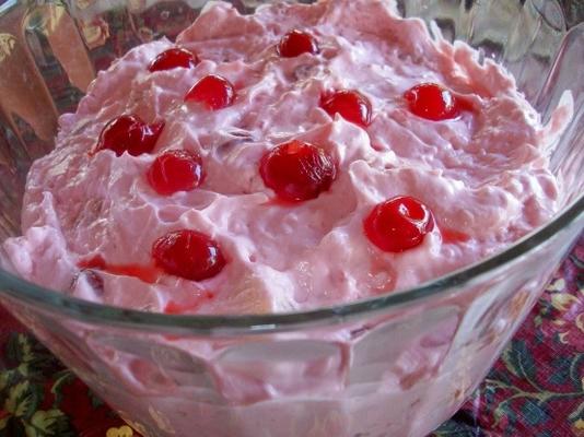 mama's roze spul-dessert (kersenpastei vulling, ananas)