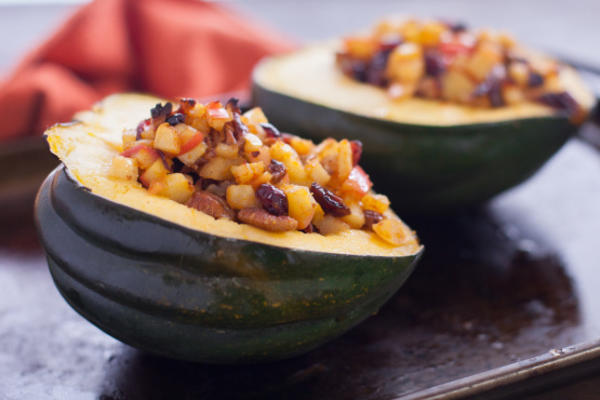 appel gevulde acorn squash