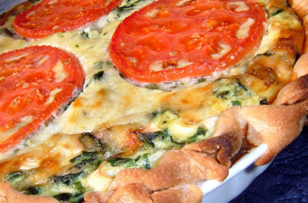 spinazie ham quiche