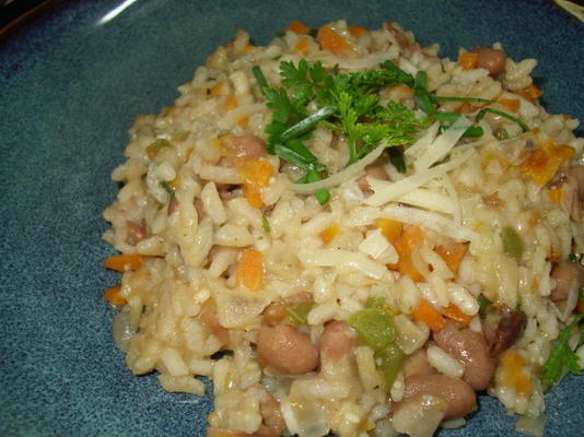 risotto met bonen en groenten