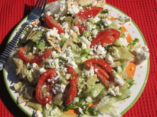 pittige salade met tortillareepjes