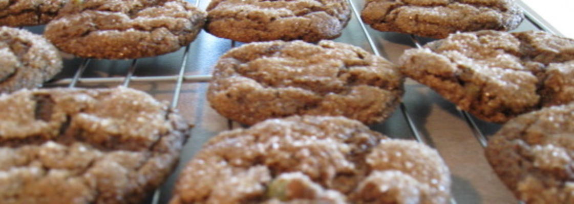 Chewy triple ginger cookies