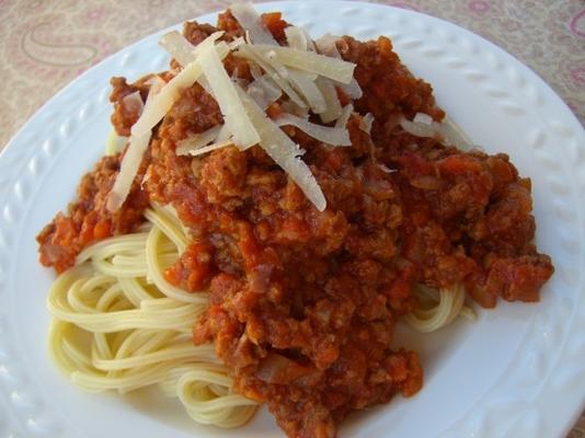spaghetti met bolognese saus (martha stewart)