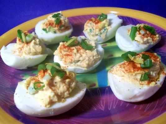 Mexi salsa deviled eggs