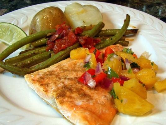zalm met verse ananas salsa