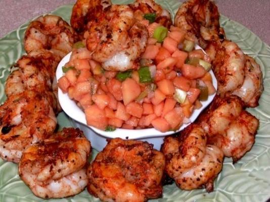 ww 3 punten - pittige garnalen met papaya salsa