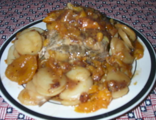 gefruite varkensgebraad / crock pot