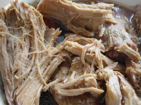 eenvoudig teriyaki varkensvlees gebraden (geen marinatie)