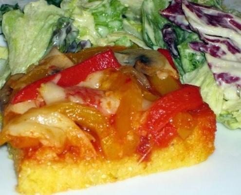 plantaardige polenta lasagne